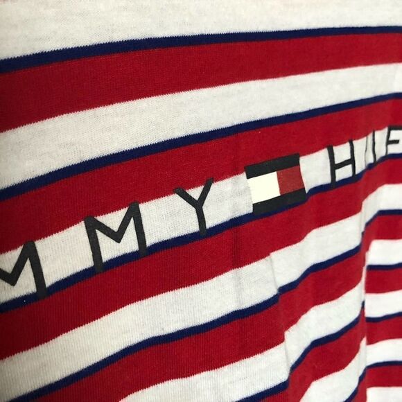 Tommy Hilfiger Red White Blue Striped Top - Picture 2 of 5